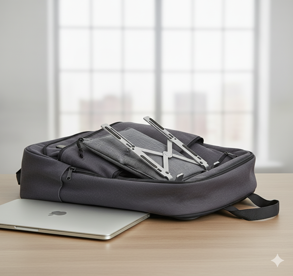 Verstelbare Aluminium Laptopstandaard – Ergonomisch & Draagbaar