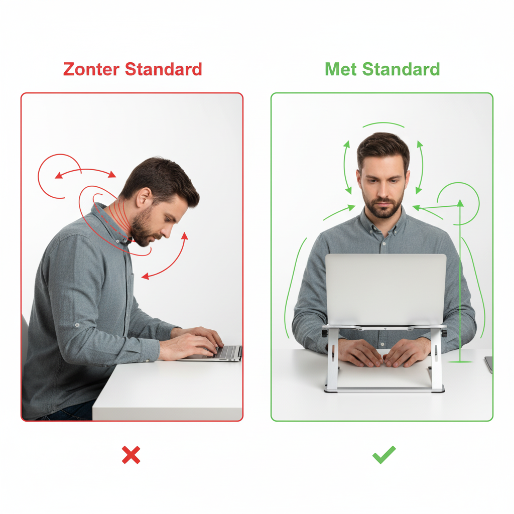 Verstelbare Aluminium Laptopstandaard – Ergonomisch & Draagbaar